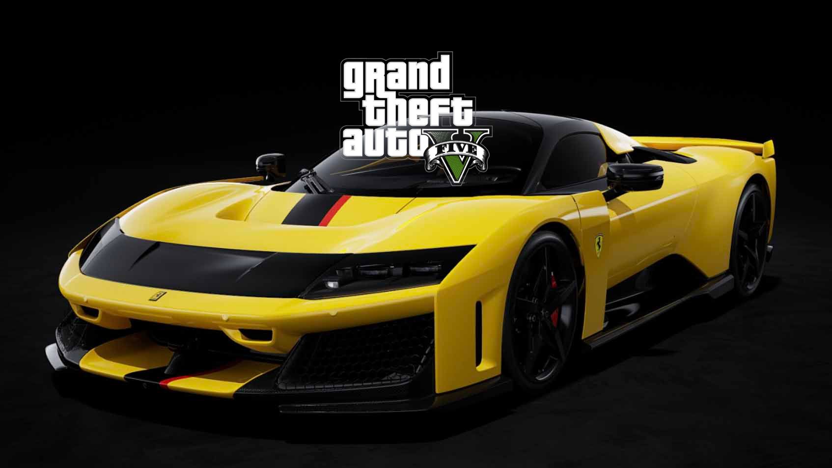 Yellow sports car gaming illustration